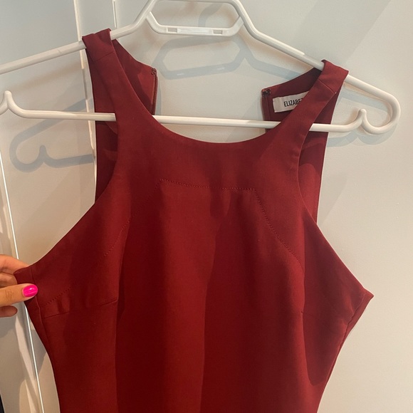Elizabeth and James Bardot dress- size 0 in crimson - Picture 11 of 12